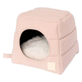 Cama cueva para gatos de algodón FuzzYard Life Soft Blush