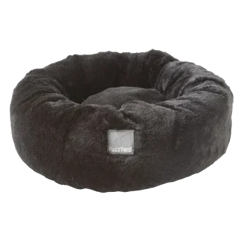 Cama redonda para perros FuzzYard Dreameazzzy negra M