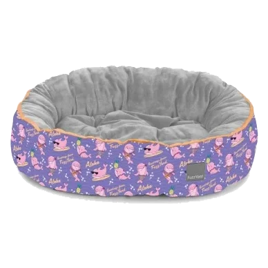 Cama reversible para perros FuzzYard Aloha Dolphins