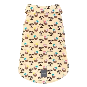 Camisa hawaiana para perros FuzzYard Sandy Coconut