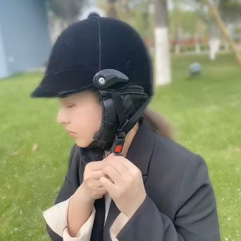 Casco de equitación clásico de terciopelo, ajustable - vista 3