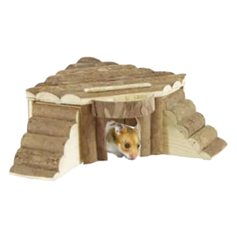 Casita con escaleras para roedores