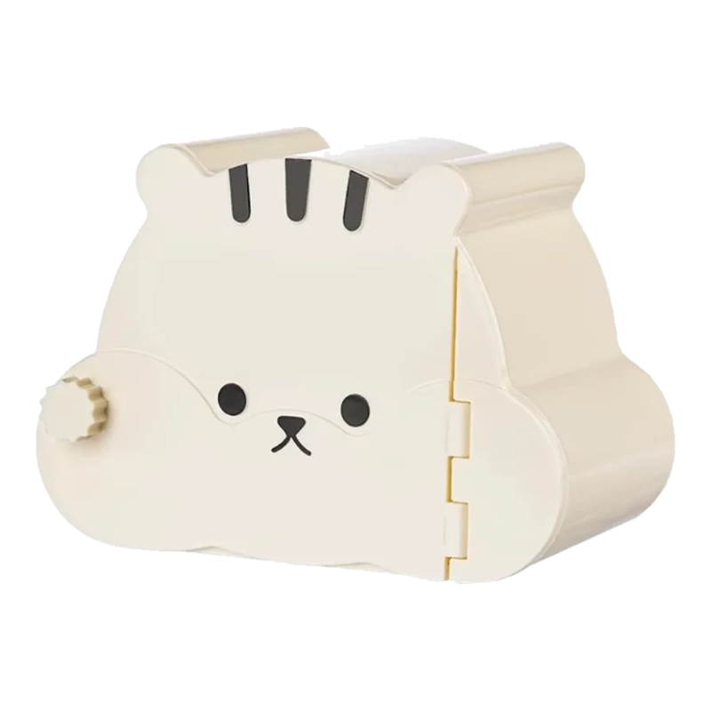 Casita escondite para hámster con dibujo en color crema