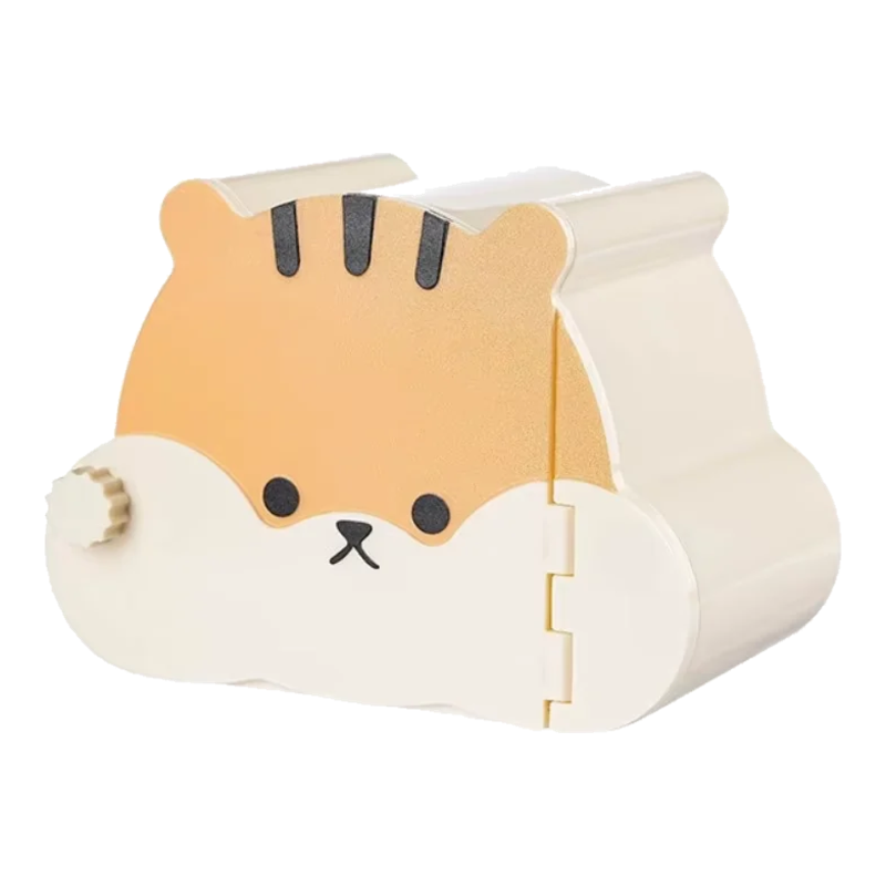 Casita escondite para hámster con dibujo naranja