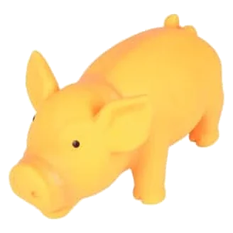 Cerdo de látex Fiona naranja para perros, 16 y 22 cm