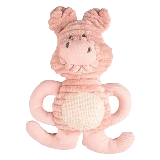 Cerdo de peluche rosa Flamingo Small Dog Club para perros, 23 cm