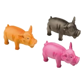 Cerdo de vinilo con sonido real para perros, 17 cm