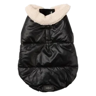 Chaleco acolchado para perros FuzzYard Sebastian negro