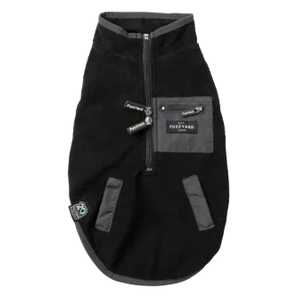 Chaleco de sherpa para perros FuzzYard Fitzroy negro