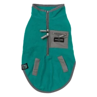 Chaleco de sherpa para perros FuzzYard Fitzroy verde