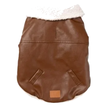 Chaqueta aviador para perros FuzzYard Ava marrón