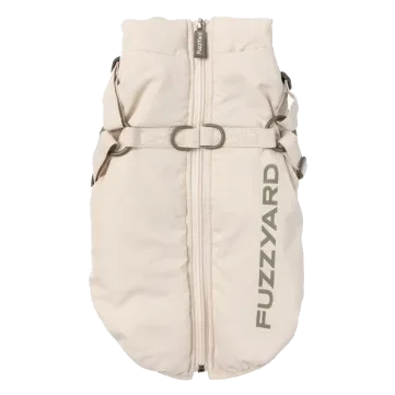 Chaqueta con arnés para perros FuzzYard Horizon beige