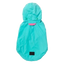 Chubasquero para perros FuzzYard Evo verde azulado con capucha