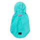 Chubasquero para perros FuzzYard Evo verde azulado con capucha