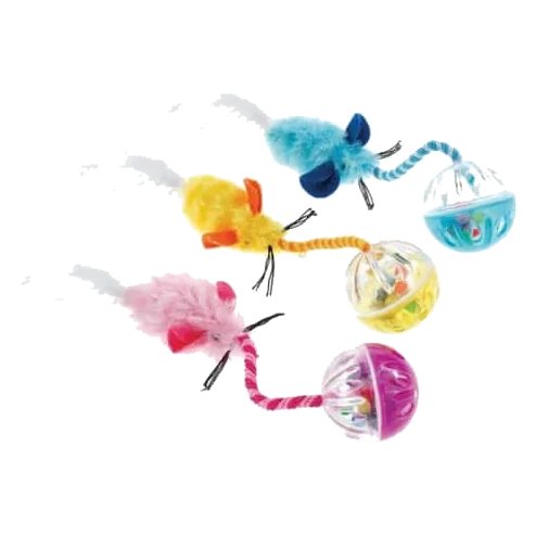 CLASSIC Ball n’ Feather Cat Toy para gatos
