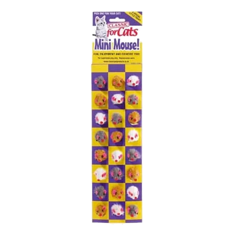 CLASSIC Furry Mini-Mouse 24pcs para gatos