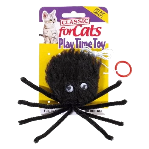 CLASSIC Furry Spider Cat Toy 180mm para gatos