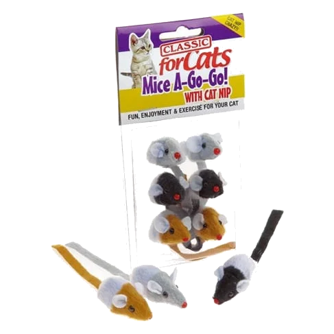 CLASSIC Natural Mini Mice 6pcs para gatos