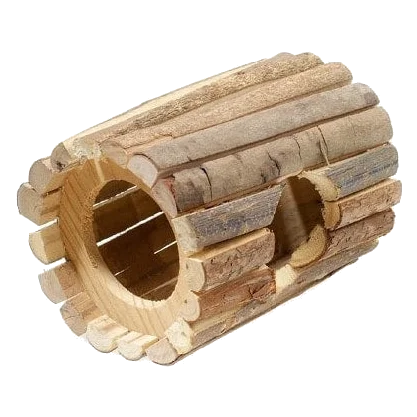 CLASSIC Wooden Tube House 130mm para roedores