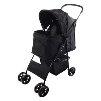 Cochecito para perros negro 46 x 81,5 x 98 cm
