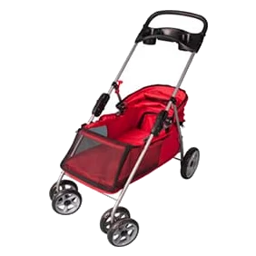 Cochecito para perros rojo 89 x 37 x 87 cm