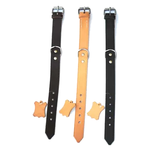 Collar ancho de piel para perros, tallas T1 a T7