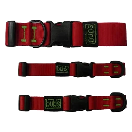Collar Bub's rojo y negro para perros, tallas T1 a T3