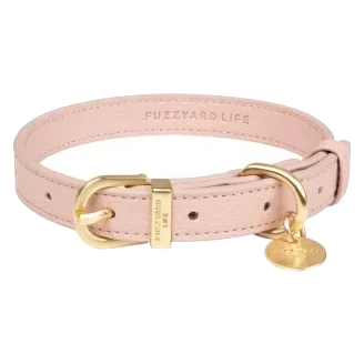 Collar de perro cuero vegano FuzzYard Atelier Soft Blush