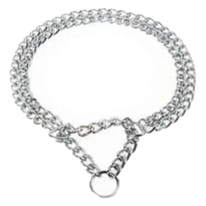 Collar estrangulador de doble cadena para perros, 40 a 60 cm