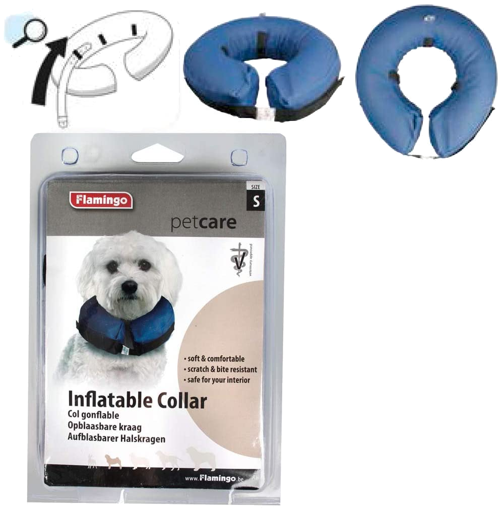 Collar inflable para perros Flamingo