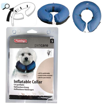 Collar inflable para perros Flamingo