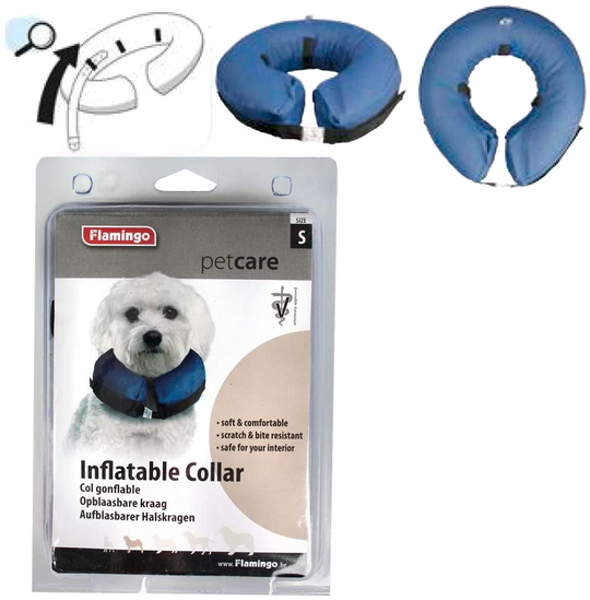 Collar inflable para perros Flamingo