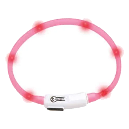 Collar led Rosa para gatos