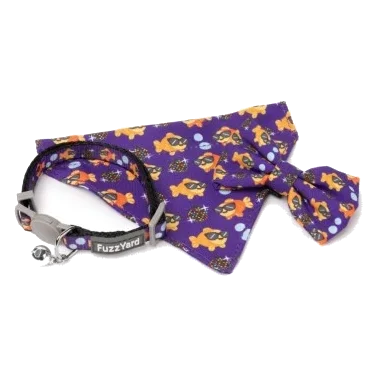 Collar para gatos FuzzYard Caturday Night Fever con pajarita
