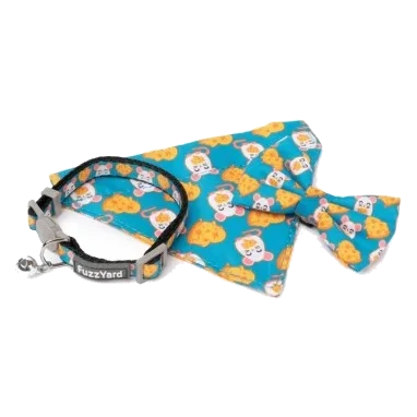 Collar para gatos FuzzYard Cheesy Hearts con pajarita