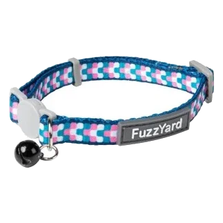 Collar para gatos FuzzYard Groovelock turquesa y rosa