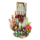 Columna de piedra con plantas para acuario