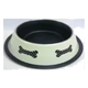 Comedero antideslizante de acero Deluxe Hueso para perros