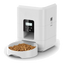 Comedero automático para gatos blanco con botones y pantalla