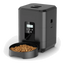 Comedero automático para gatos negro con botones y pantalla