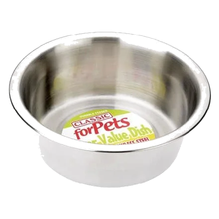 Comedero de acero inoxidable Classic Value para perros