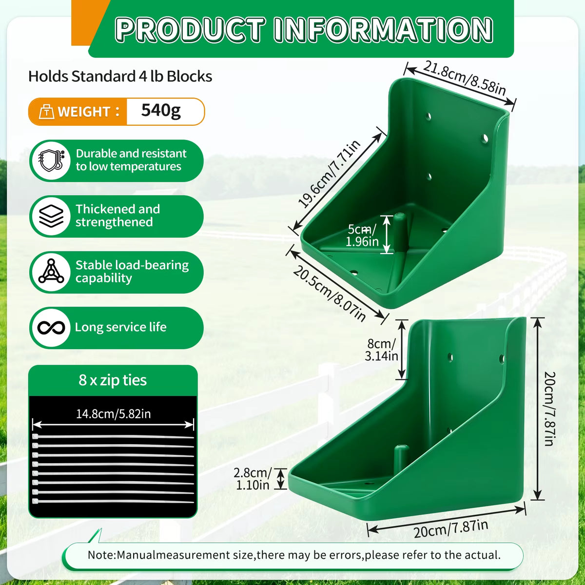 Comedero de pared para bloque de sal mineral - vista 6
