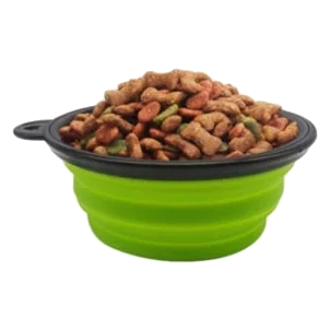 Comedero portátil de silicona de 18 cm para perros