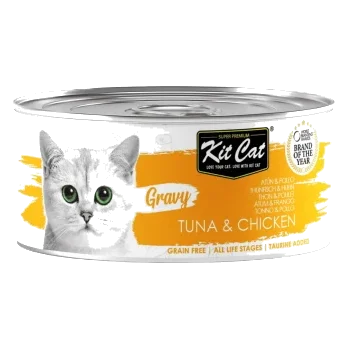 Comida húmeda para gatos Kit Cat Gravy atún y pollo 70 g