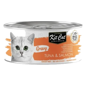Comida húmeda para gatos Kit Cat Gravy atún y salmón 70 g