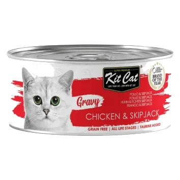 Comida húmeda para gatos Kit Cat Gravy pollo y bonito 70 g
