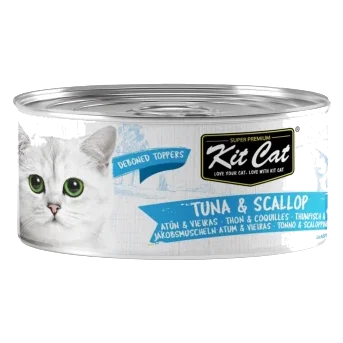 Comida húmeda para gatos Kit Cat Toppers atún y vieira 80 g