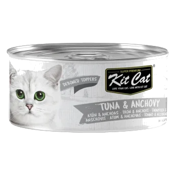 Comida húmeda para gatos Kit Cat Toppers atún y anchoas 80 g