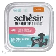 Comida húmeda Schesir Monoprotein Puppy cerdo tarrina 150 g para cachorros