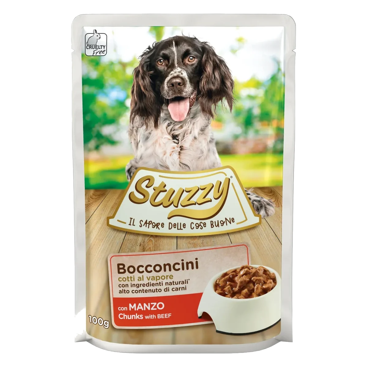Comida húmeda Stuzzy buey para perros adultos, sobre de 100 g